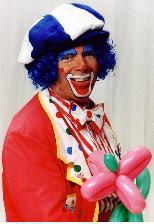 Clown Holding a Balloon